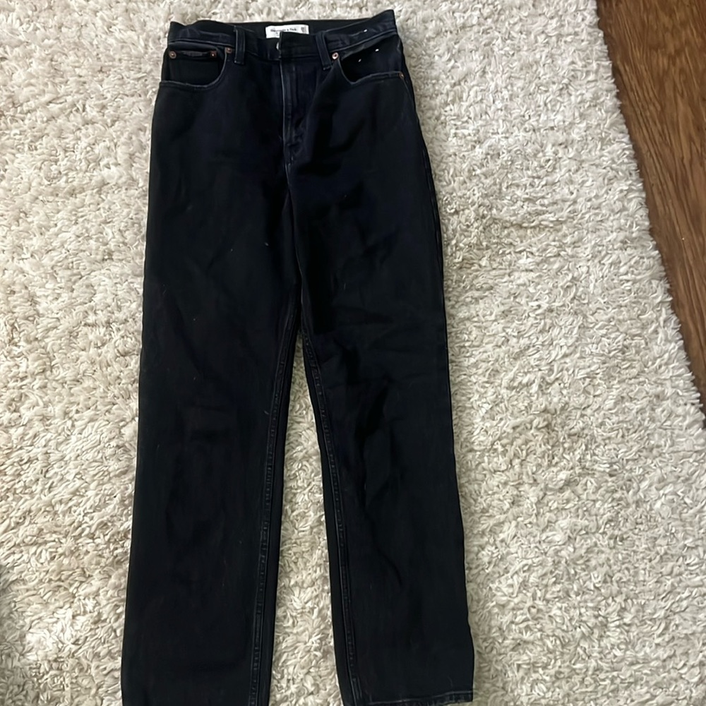 Abercrombie all black high rise jeans